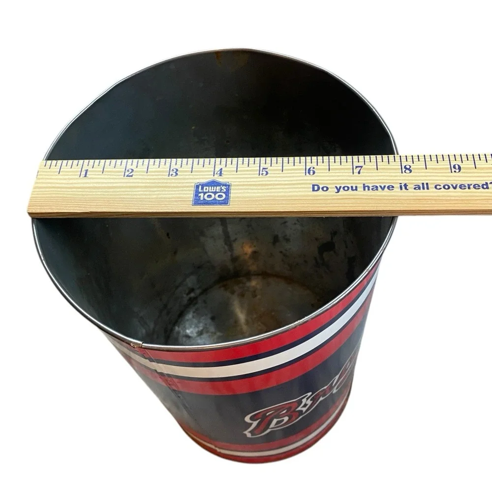 VTG 1992 Atlanta Braves Trashcan 13.5